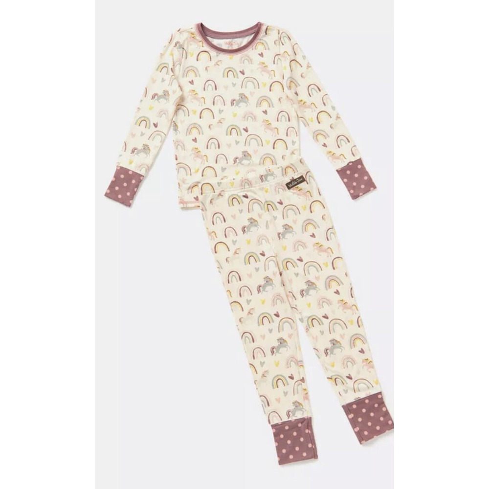 Matilda Jane Girls Pajamas Sutton Unicorns and Rainbows Jammies Size 10 New